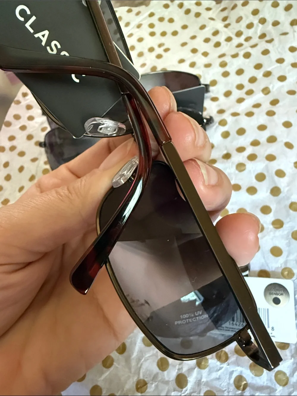 Sears Men's Sunglasses Black Frames with Dark Smoke Lenses
